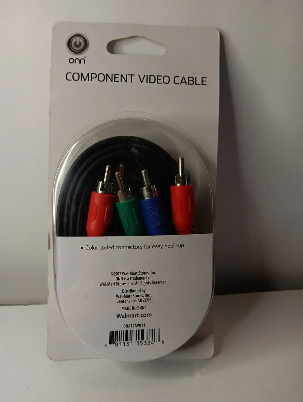 NEW ONN Color-Coded Component Video Cable 6ft High Quality Video 1080i HD